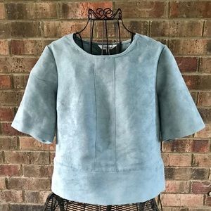 NWOT BCBG crop top light baby blue Size medium